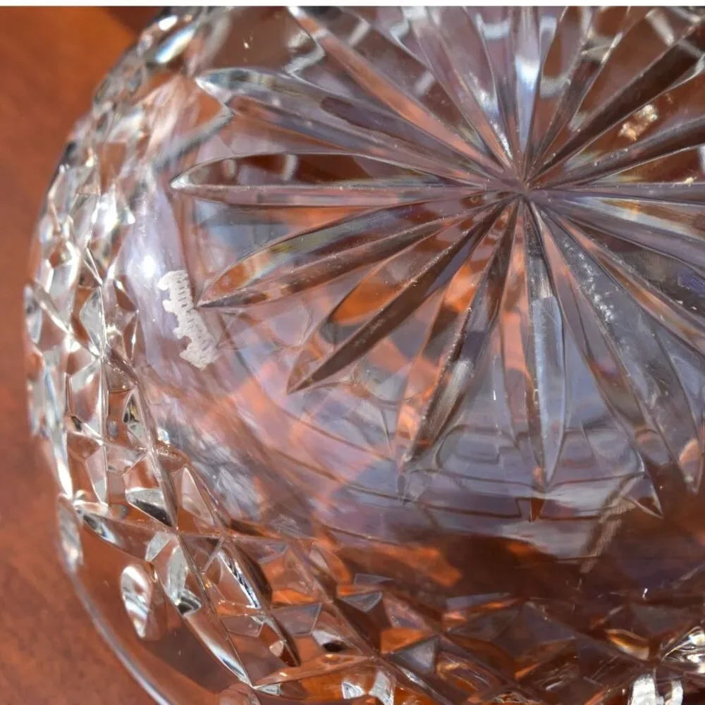 Waterford Discontinued Crystal Carlow Pattern Bowl – Hand-Cut, 5